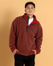 [Columbia] Columbia Men's Helvetia Half Snap Fleece Sweatshirt in Spice Size XL XL Spice