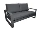 FurnitureOkay Manly Aluminium Outdoor Sofa (2-Seater) - Charcoal