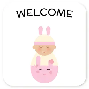 BABYjoe 穿套式實用造型包巾彌月套組-萌萌噠小兔寶寶