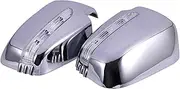 Car Door Mirror Covers With LED Compatible For Mitsubishi Triton L200 2005-2014 Pajero Sport 2011