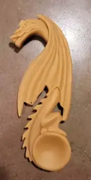 Rare & Unique Polymer Molded Spoon Shaped Like a Dragon/#15