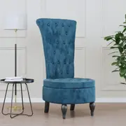 High Back Chair Single Sofa Chair Accent Chair Velvet Button Design vidaXL