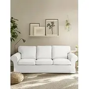 3 Seat Sofa Cover Couch Cover with 3 Cushion Cover and 3 Backrest Cover, Burgundy Red Slipcover Washable Furniture Protector LITB PRIME cover Ektcover