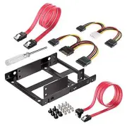 2x 2.5 Inch SSD to 3.5 Inch Internal Hard Disk Drive Mounting Kit