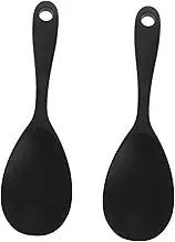 SHOWERORO 2pcs Silicone Rice Spoon Non Stick Kitchen Utensils Heat Resistant Serving Spoon for Rice Soups Salads Easy to Clean Dishwasher Safe for Efficient Meal Prep