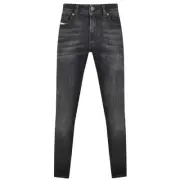 Diesel 1979 Sleenker Black Faded Denim Jeans