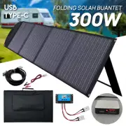 12V 300W Folding Solar Panel Blanket Flexible Solar Mat Mono Charging Power USB