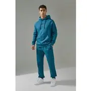 Mens Teal Man Active Hoodie & Jogger Tracksuit