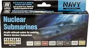 Vallejo 71611 Model Air Nuclear Submarines 8 Colour Acrylic Airbrush Paint Set