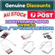 Portable Lightning 8pin & USB Type C TO SD/TF/Micro SD Memory Card Readers Hub