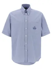 [Fendi] Fendi-Fendi Crest Camicie Celeste-Uomo M Light Blue