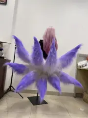 Customized Onmyoji Nine-Tailed Fox Purple Gradient Tail Cosplay Prop Toy