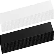 20 Sets Sticky Velcro Strips, Industrial Strength Hook and Loop Tape Double-Sided Adhesive, Use for Carpet Couch Cushions Pedal Board Picture Hanging Office Home, 10 x 2.5 CM (Black & White)