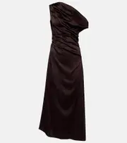 [Staud] Staud Phare silk-blend satin cocktail dress AU 20 brown