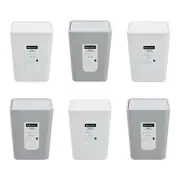 6PK Boxsweden Touch Swing Bin Square Home/Office 2.7L 14.5x14.5x18cm Assorted