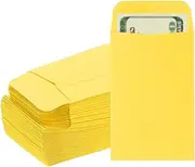 uxcell Money Envelope, 100 Pack 3.5" x 2.2" Cash Envelopes Money Holder Bags Budgeting Saving Challenge Letter for Gift Coins Checks Tickets Jewelry Passport Card, Light Yellow