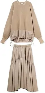 emmi(エミ) Emi 13WFO244098 Women's Pullover x Tiered Skirt Set