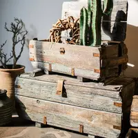 在飛比找樂天市場購物網優惠-掬涵 古董舊木箱 滄桑裝飾木盒花器收納整理陳列中式拍攝道具