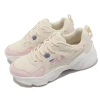 在飛比找momo購物網優惠-【FILA】休閒鞋 Hidden Tape 6 女鞋 米白 