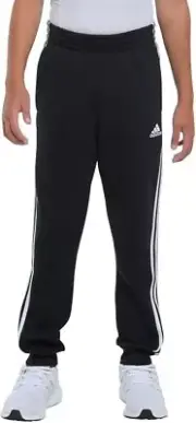 Boy's Adidas Size Large 14 - 16 Black White Three Stripe Active Joggers Pants