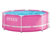 Intex 8FT X 30IN PINK Metal Frame Above Ground Swimming Pool