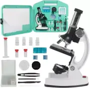 Kids Microscope - 300X 600X 1200X Beginner Microscope with Metal Body,