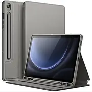[JETech] Case for Samsung Galaxy Tab S10 FE / S9 FE 10.9-Inch with S Pen Holder, Slim Folio Stand Protective Tablet Cover, Multi-Angle Viewing (Grey)