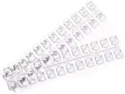 KADS 1PC Nail Art Display Chart Clear Natural Rectangle 24 Tips Trainer Practice Rectangle Plastic Gel Polish Plate Nail Color Chart