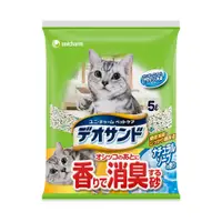 在飛比找PChome24h購物優惠-日本Unicharm 消臭大師尿尿後消臭貓砂-肥皂香5L
