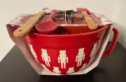 The Bake Shop 5pc Nutcracker Mixing Bowl Jug & Baking Utensil Christmas Set New
