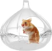 Hamster Sand Bath Container | Transparent Hamster Bath Sandbox with Garlic Shape | Hamster Small Animal Sand Bath Box for Bathing Playing Exploring Hiding Sleeping, Lemming Gerbil Bathroom