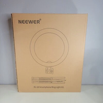 Dimmable LED Ring Light w/ Stand, Bag, Remote RL-18 – 18" Outer – New