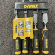 DEWALT 4PC WOOD CHISEL SET. 1/4", 1/2", 3/4", AND 1". New