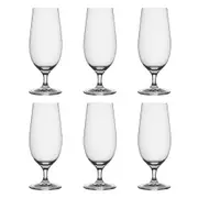 6pc Ecology 460ml Classic Crystalline Glass Stem Beer/Whiskey Drinking Set Clear
