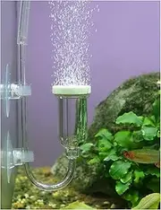 boxtech Aquarium Nano Air Stone, Fish Tank Air Stone Bubble Diffuser with Control Valve Quiet Super-High Dissolved Oxygen DiffuserUsed in Aquariums Fish Tank and Hydroponic Pumps (25 MM)