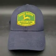 New w/o Tags Navy Blue John Deere Farm Equipment Hat Cap Elastic Flexfit Closure