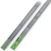 Nickel Finish Soft Close Drawer Slides - Heavy Duty 24 Inch Side Mount Rails