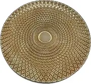 Circleware 03090/AM Charger Cut Plates, Set of 4, 13", Gold and White