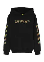 Off-white Kids Diag Hooded Cotton Sweatshirt (12 Years) - Black - 12YR (12 Years) 12YR (12 years)