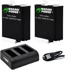 HERO11 Wasabi Power Enduro Battery x 2 & Triple Charger for GoPro HERO12 11 10 9