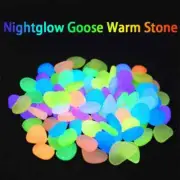 100Pcs Glow in the Dark Garden Pebbles For Sidewalk Garden Terrace Glow Stone