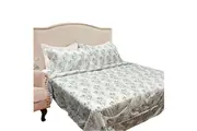 Hotel Living 3 Pce Light Weight Comforter Set Queen/King Corbett Floral Teal Comforter Sets Queen