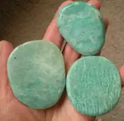 Amazonite - 3 Flat Palmstones sc922a