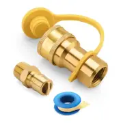1/2 Inch QDD LP Gas Quick Connect Fittings with Male Insert Plug, 1/2 Inch Na...