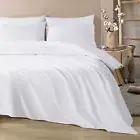 100% Egyptian Cotton Sheets Set 1200 Thread 4 Pieces Count King White Cooling