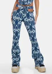 [NGOrder] Denim Tattoo Cut-Out Pants