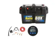 Battery Box Portable 12V + Dual Battery System Smart Isolator + 500A Battery Monitor With Shunt