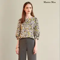 在飛比找momo購物網優惠-【Master Max】春日浪漫版滿花朵七分袖上衣(8027