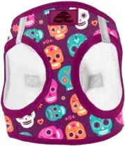 19-21" Chest 16-25 lb Sugar Skull Dog Harness Step In Halloween Doggie Design Lg