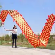 MIXXON Gym Rainbow Dragon Poi Ribbon with Dragon Streamers and Colorful Scale Ribbon Dancer, Dragon Poi Dance for Various Uses Like Gymnastics, Exercise, Park Play,B,8m(26.2ft)